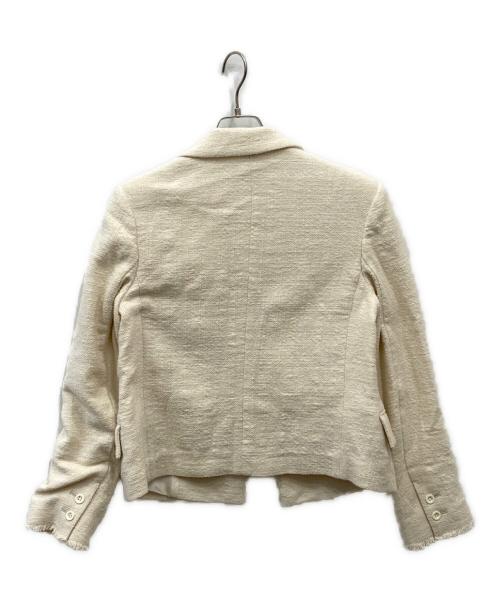 R’IAM-PLAGE（リアムプラージュ）R’IAM-PLAGE (リアムプラージュ) ツィードショートジャケット アイボリー サイズ:36の古着・服飾アイテム