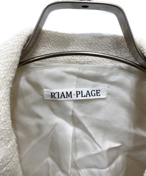 R’IAM-PLAGE（リアムプラージュ）R’IAM-PLAGE (リアムプラージュ) ツィードショートジャケット アイボリー サイズ:36の古着・服飾アイテム