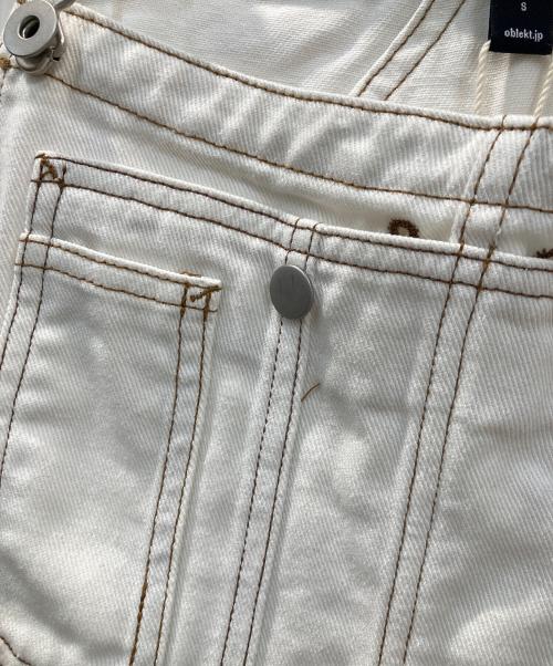 oblekt（オブレクト）oblekt (オブレクト) デニムオーバーオール ホワイト サイズ:ｓの古着・服飾アイテム