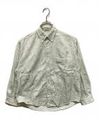 AURALEEオーラリー）の古着「CANDY STRIPE BD SHIRT/キャンディーストライプシャツ」｜グリーン