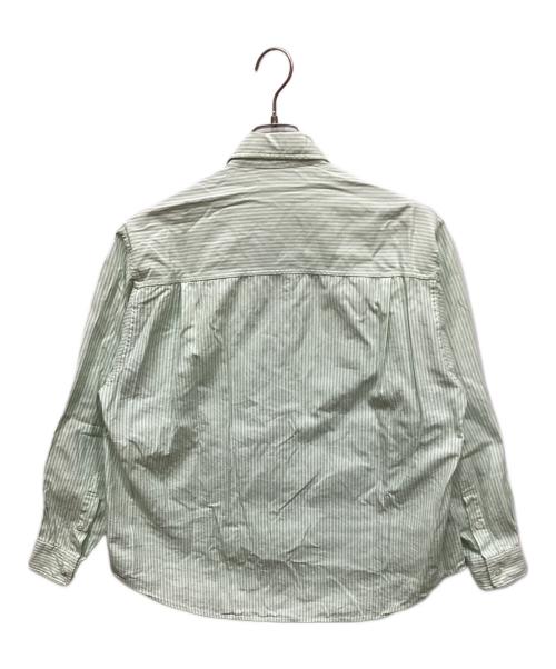 AURALEE（オーラリー）AURALEE (オーラリー) CANDY STRIPE BD SHIRT/キャンディーストライプシャツ グリーン サイズ:2の古着・服飾アイテム