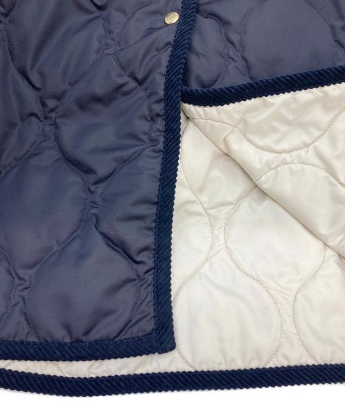 MACKINTOSH PHILOSOPHY（マッキントッシュ フィロソフィー）MACKINTOSH PHILOSOPHY (マッキントッシュ フィロソフィー) ノーカラーキルティングロングコート ネイビー サイズ:38の古着・服飾アイテム