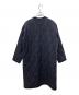 MACKINTOSH PHILOSOPHY (マッキントッシュ フィロソフィー) ノーカラーキルティングロングコート ネイビー サイズ:38：16000円