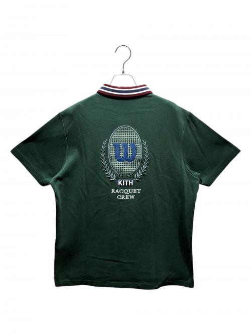 KITH（キス）KITH (キス) Wilson (ウィルソン) ロゴエンブロイダリーポロシャツ グリーン サイズ:Sの古着・服飾アイテム