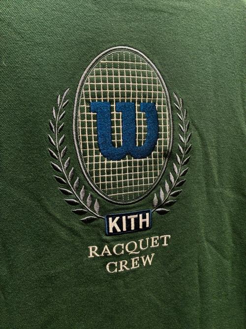 KITH（キス）KITH (キス) Wilson (ウィルソン) ロゴエンブロイダリーポロシャツ グリーン サイズ:Sの古着・服飾アイテム