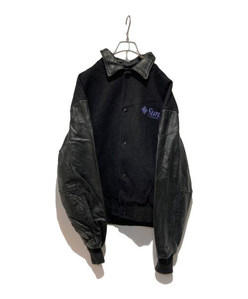 CPS（-）CPS (-) レザー切替コーポレートロゴスタジャン ブラック サイズ:Lの古着・服飾アイテム