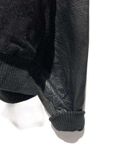 CPS（-）CPS (-) レザー切替コーポレートロゴスタジャン ブラック サイズ:Lの古着・服飾アイテム