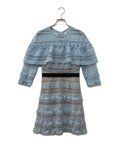 SELF PORTRAIT（セルフ ポートレイト）SELF PORTRAIT (セルフ ポートレイト) レースワンピース ブルー サイズ:US 2の古着・服飾アイテム