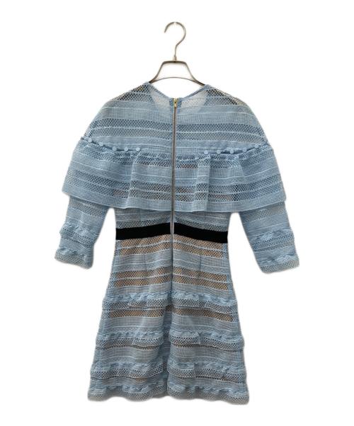 SELF PORTRAIT（セルフ ポートレイト）SELF PORTRAIT (セルフ ポートレイト) レースワンピース ブルー サイズ:US 2の古着・服飾アイテム