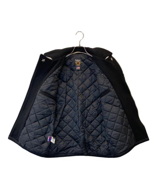 Schott（ショット）Schott (ショット) ジップフロントウールPコート　7068 ブラック サイズ:32の古着・服飾アイテム