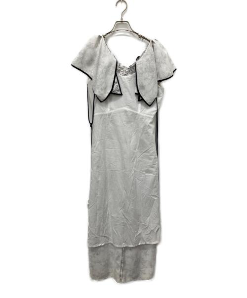 Snidel（スナイデル）Snidel (スナイデル) ラッフルボレロパイピングワンピース ブラック×ホワイト サイズ:1の古着・服飾アイテム