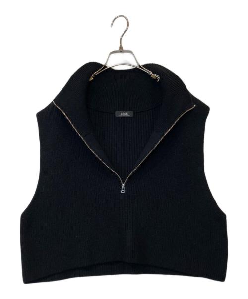 journal standard L'essage（ジャーナルスタンダード レサージュ）journal standard L'essage (ジャーナルスタンダード レサージュ) ハーフジップアップベスト ブラック サイズ:FREEの古着・服飾アイテム