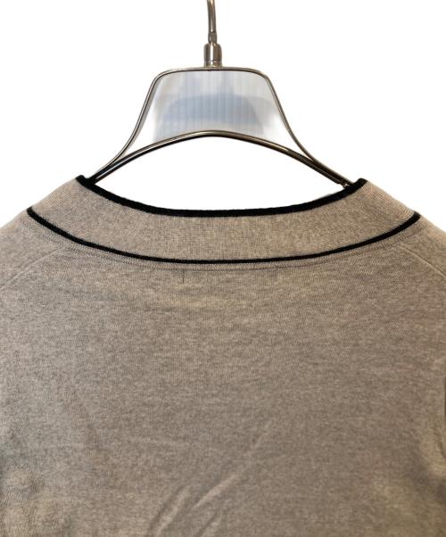 23区（ニジュウサンク）23区 (ニジュウサンク) ウーステッドウール ボウタイ ニット ベージュ サイズ:38の古着・服飾アイテム