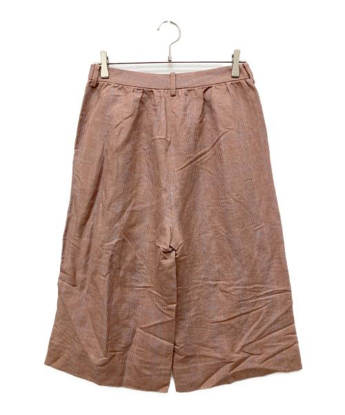 BACCA（バッカ）BACCA (バッカ) レーヨンリネン グレンチェックハーフパンツ ベージュ サイズ:34の古着・服飾アイテム