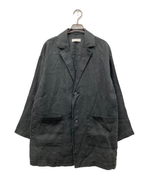 KAGURE（カグレ）kagure (カグレ) リネンテーラードジャケット ブラック サイズ:Freeの古着・服飾アイテム