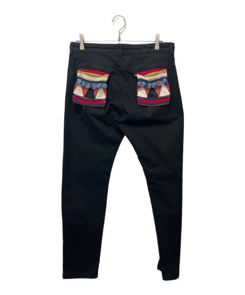 UNDERCOVER（アンダーカバー）UNDERCOVER (アンダーカバー) トライバルポケットパンツ ブラック サイズ:Sの古着・服飾アイテム