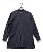 COMOLIコモリ）の古着「バンドカラーシャツ」｜ブラック