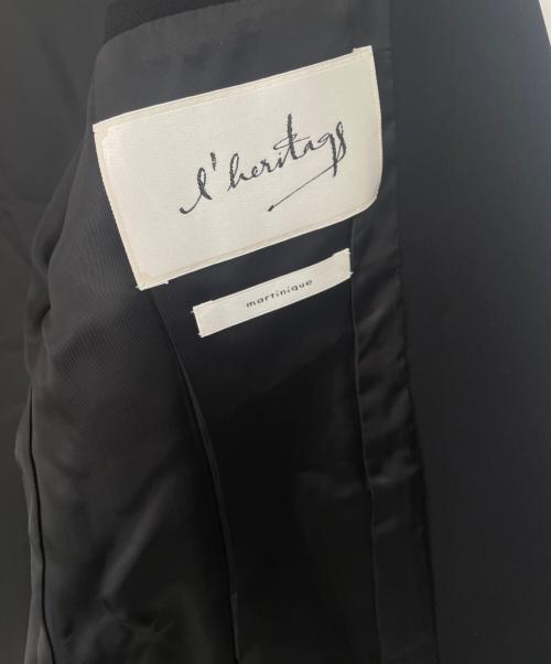l'heritage martinique（レリタージュ マルティニーク）l'heritage martinique (レリタージュ マルティニーク) W/Eダブルクロスピークドラペルジャケット ブラック サイズ:Fの古着・服飾アイテム