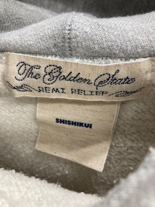 REMI RELIEF（レミレリーフ）REMI RELIEF (レミレリーフ) SHISHIKUI (シシクイ) プルオーバーパーカー グレー サイズ:XSの古着・服飾アイテム