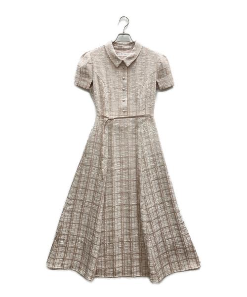 HER LIP TO（ハーリップトゥ）Her lip to (ハーリップトゥ) Annecy Belted Dress ピンク サイズ:Mの古着・服飾アイテム