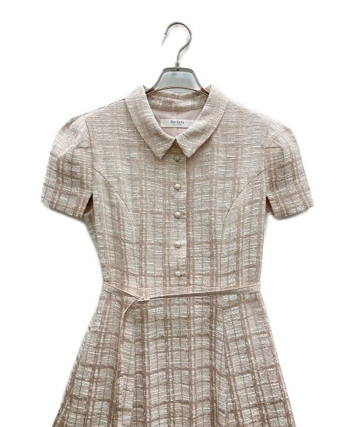 HER LIP TO（ハーリップトゥ）Her lip to (ハーリップトゥ) Annecy Belted Dress ピンク サイズ:Mの古着・服飾アイテム