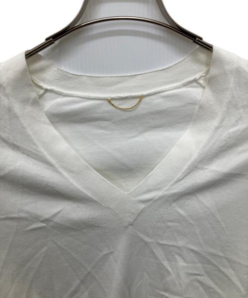 L’Appartment DEUXIEME CLASSE（アパルトモン ドゥーズィエムクラス）L’Appartment DEUXIEME CLASSE (アパルトモン ドゥーズィエムクラス) BASIC KNIT V PULLOVER ホワイト サイズ:Freeの古着・服飾アイテム