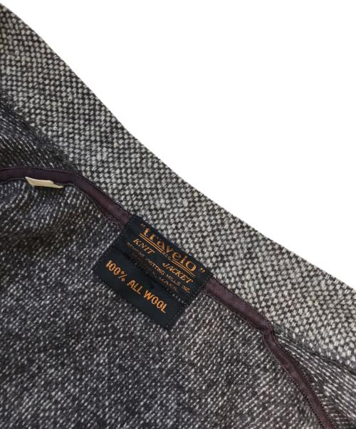 travelo（トラベロ）travelo (トラベロ) ポケ付 ウールカーディガン ブラウン サイズ:44の古着・服飾アイテム