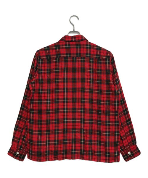 SKIPPER WILSON BROTHERS（スキッパーウィルソンブラザーズ）SKIPPER WILSON BROTHERS (スキッパーウィルソンブラザーズ) レーヨンオープンカラーシャツ レッド サイズ:Mの古着・服飾アイテム