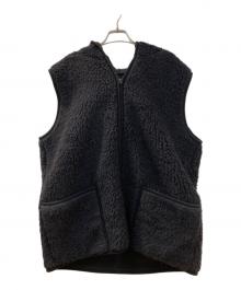coldbreaker（コールドブレーカー）の古着「フ-ド付ボアベスト」｜ブラック