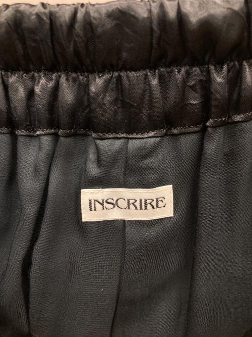 INSCRIRE（アンスクリア）INSCRIRE (アンスクリア) ウォッシュドサテンイージーパンツ ブラック サイズ:36の古着・服飾アイテム