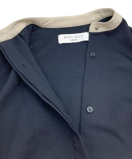 SHIPS any（シップスエニィ）SHIPS any (シップスエニィ) ダブルクロスAラインシャツワンピース ブラック サイズ:FREEの古着・服飾アイテム