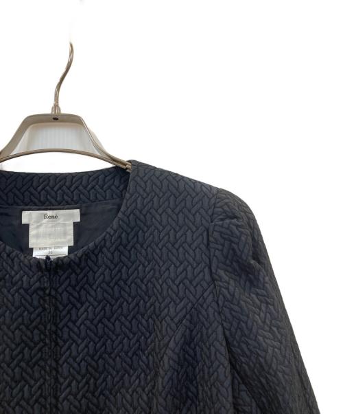 Rene（ルネ）Rene (ルネ) フロントジップワンピース ネイビー サイズ:36の古着・服飾アイテム