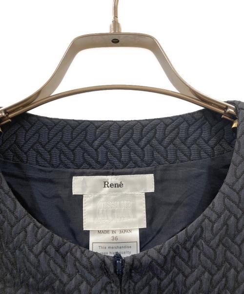 Rene（ルネ）Rene (ルネ) フロントジップワンピース ネイビー サイズ:36の古着・服飾アイテム