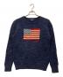 POLO RALPH LAUREN（ポロ・ラルフローレン）の古着「星条旗コットン・リネンニット」｜ネイビー