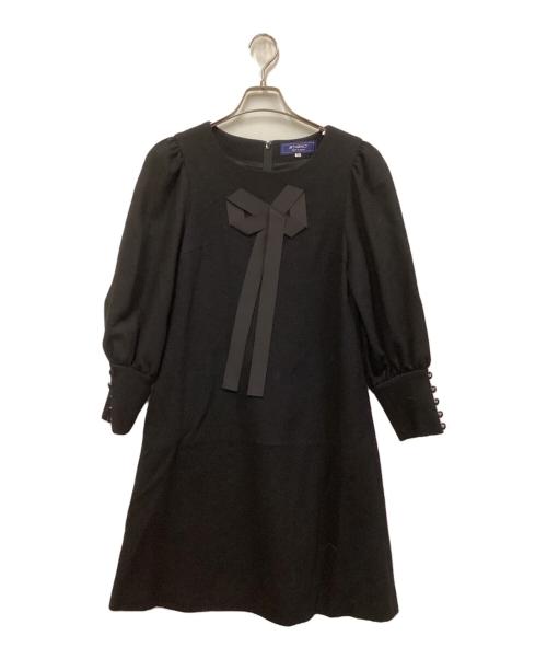 M'S GRACY（エムズグレイシー）M'S GRACY (エムズグレイシー) リボンワンピース ブラック サイズ:SIZE 38の古着・服飾アイテム