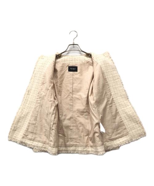 HER LIP TO（ハーリップトゥ）Her lip to (ハーリップトゥ) ツイードジャケット アイボリー サイズ:Mの古着・服飾アイテム