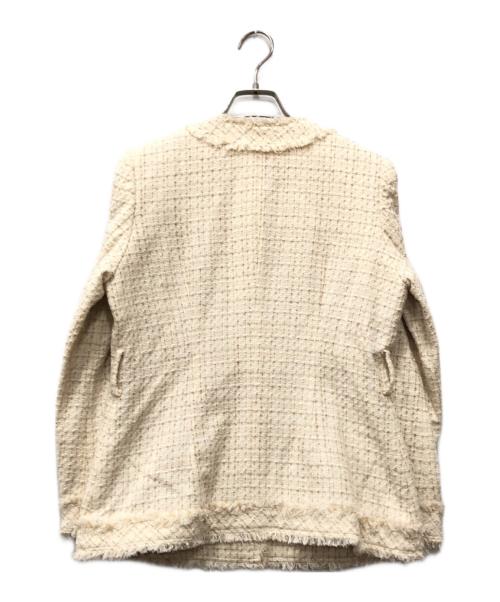 HER LIP TO（ハーリップトゥ）Her lip to (ハーリップトゥ) ツイードジャケット アイボリー サイズ:Mの古着・服飾アイテム