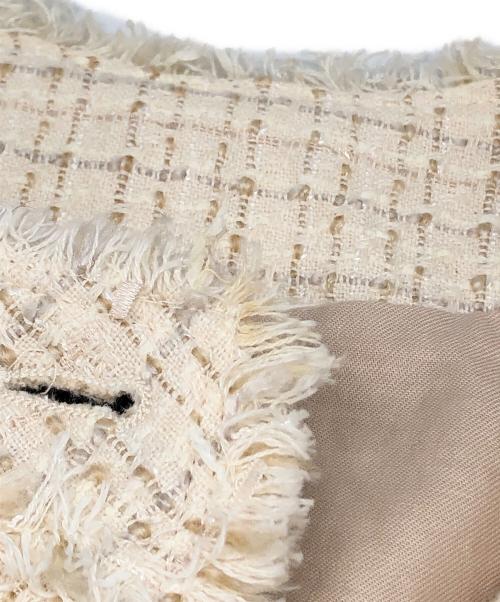 HER LIP TO（ハーリップトゥ）Her lip to (ハーリップトゥ) ツイードジャケット アイボリー サイズ:Mの古着・服飾アイテム