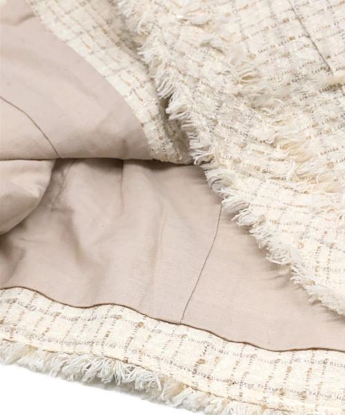 HER LIP TO（ハーリップトゥ）Her lip to (ハーリップトゥ) ツイードジャケット アイボリー サイズ:Mの古着・服飾アイテム