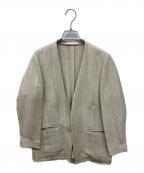 CURRENTAGEカレンテージ）の古着「NO COLLER JACKET」｜アイボリー