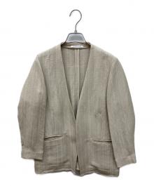 CURRENTAGE（カレンテージ）の古着「NO COLLER JACKET」｜アイボリー