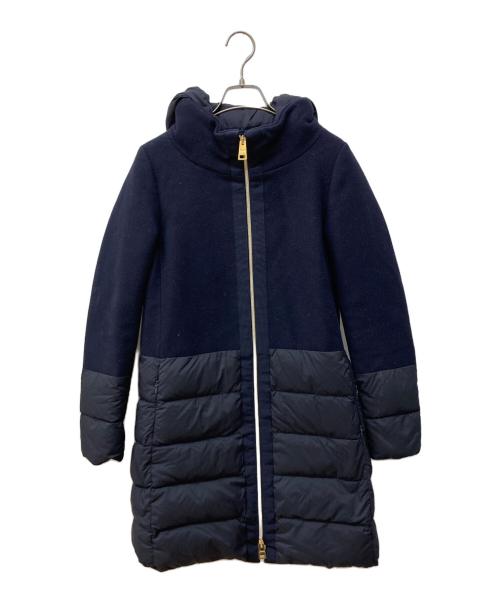 HERNO（ヘルノ）HERNO (ヘルノ) 異素材 コンビハイブリッドコート ネイビー サイズ:40の古着・服飾アイテム