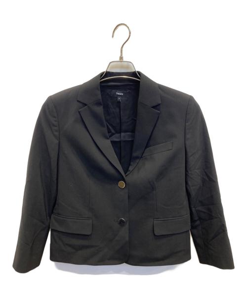 theory（セオリー）theory (セオリー) Traceable Wool Crop Boxy SB JKT ブラック サイズ:２の古着・服飾アイテム