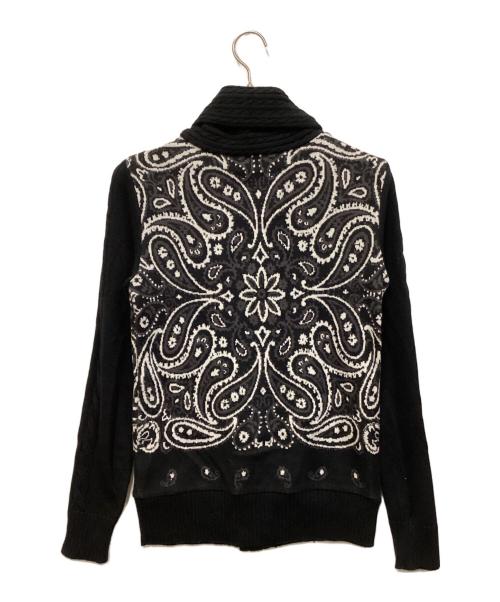 1piu1uguale3（ウノピュウノウグァーレトレ）1piu1uguale3 (ウノピュウノウグァーレトレ) ショールカラーカーディガン ブラック サイズ:SIZE 3の古着・服飾アイテム