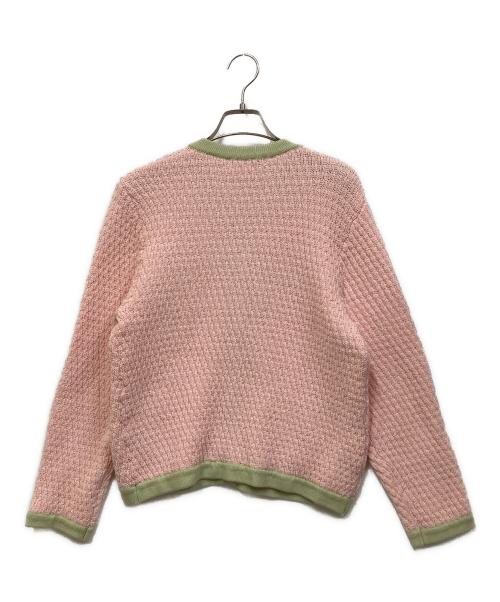 Apuweiser-riche（アプワイザーリッシェ）Apuweiser-riche (アプワイザーリッシェ) 配色ボタンニットジャケット ピンク サイズ:SIZE 2の古着・服飾アイテム