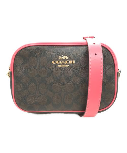 COACH（コーチ）COACH (コーチ) ジェイミー カメラ バッグ　CA547 ブラウン×ピンクの古着・服飾アイテム
