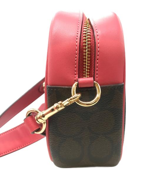 COACH（コーチ）COACH (コーチ) ジェイミー カメラ バッグ　CA547 ブラウン×ピンクの古着・服飾アイテム