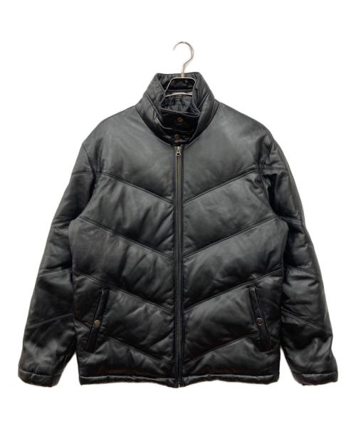 LICORICE（リコリス）LICORICE (リコリス) レザーダウンジャケット ブラック サイズ:Mの古着・服飾アイテム