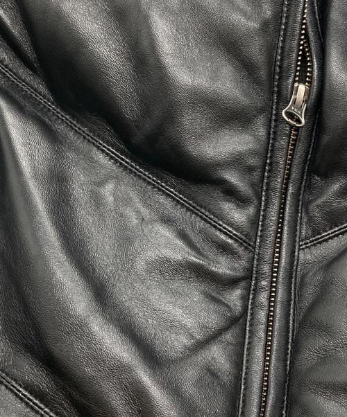 LICORICE（リコリス）LICORICE (リコリス) レザーダウンジャケット ブラック サイズ:Mの古着・服飾アイテム