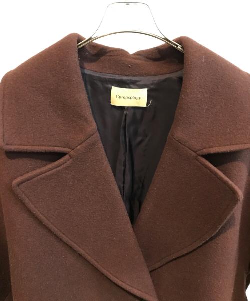 Curensology（カレンソロジー）Curensology (カレンソロジー) モッサーコクーンコート CL207145ER ブラウン サイズ:Freeの古着・服飾アイテム